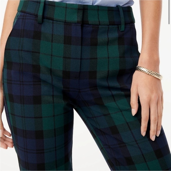 J. Crew Tartan Trousers in Navy and Emerald - Picture 5 of 10